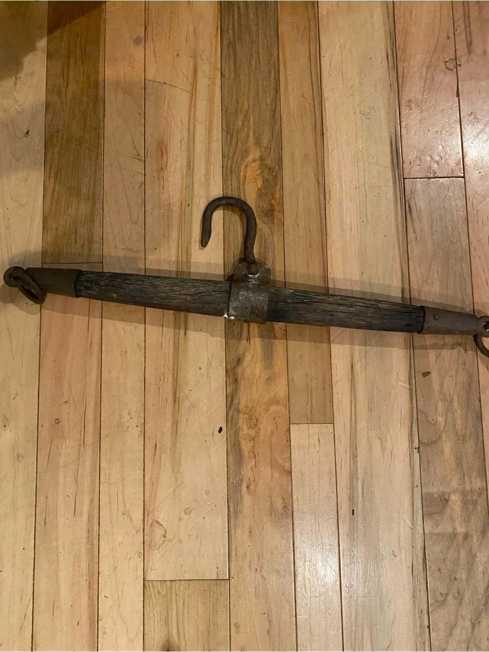 Early 19th Century Primitive Horse Singletree With Cleavis